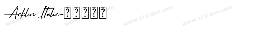 Acklin Italic字体转换